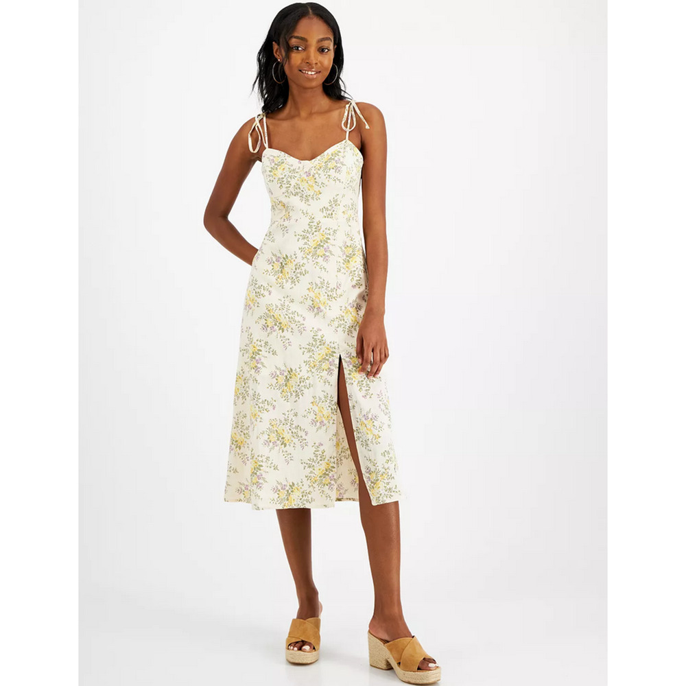Lucky Brand Women's Printed Corset Midi Dress Multi Size XL 3139